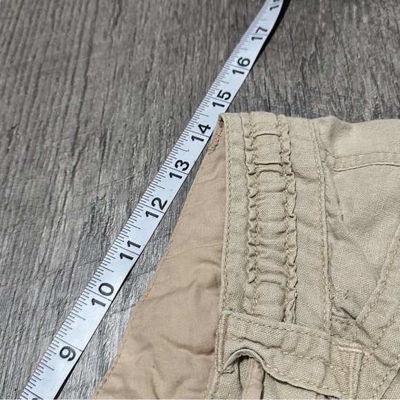 old navy Women's Cargo Pants beige baggy skater boho 90s 80s flared pants size 4 - Picture 3 of 8